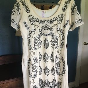 White Beaded Midi Dress